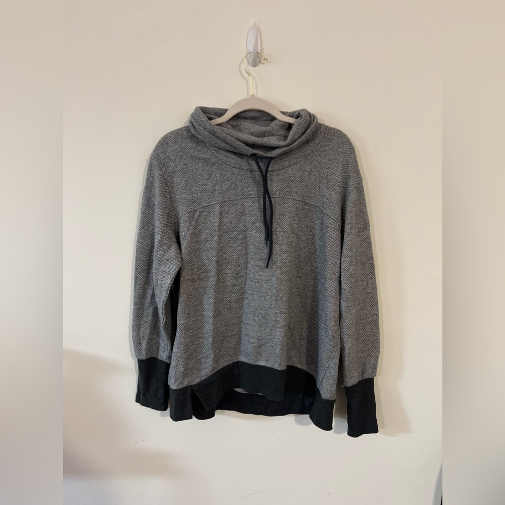Women| Grey Turtle Neck Draw String Sweater